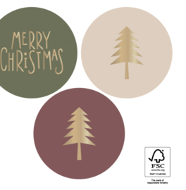 Stickers || kerst || Tree/ Text