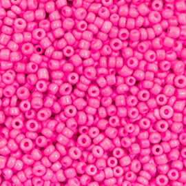 Glaskralen Rocailles || 12/0 (2mm) || Neon pink