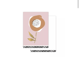 Minikaart || Flower || Light pink