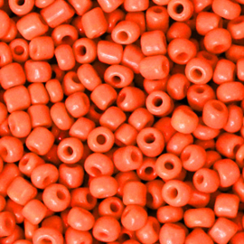 Glaskralen Rocailles 8/0 || (3mm) || Neon coral red