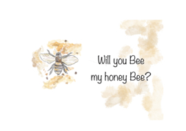 Ansichtkaart || honey bee