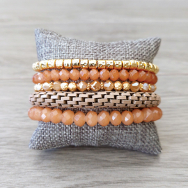 Biba armband metaal taupe