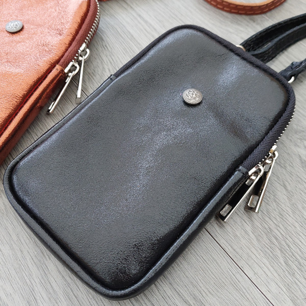 Leren Telefoontasje Zwart - Call My Name