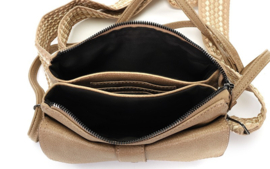 Crossbody en Schoudertas Taupe - Naarden