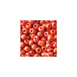 Rocailles 4mm 6/0 rood oranje