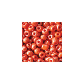 Rocailles 4mm 6/0 rood oranje