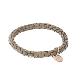 Biba armband metaal taupe