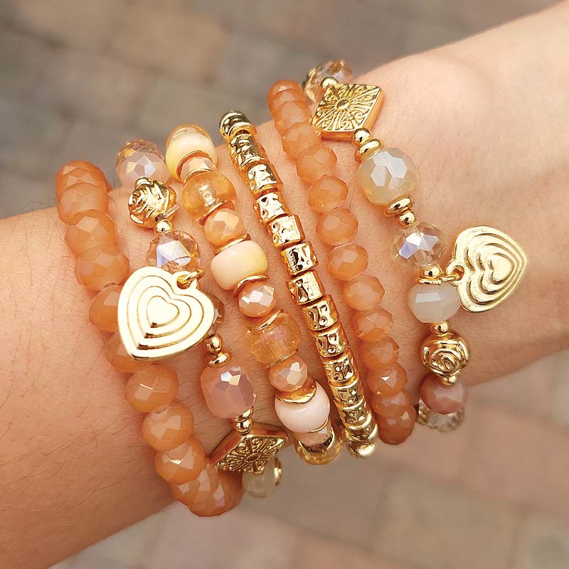 Biba Armband Roze en Goud - 55328