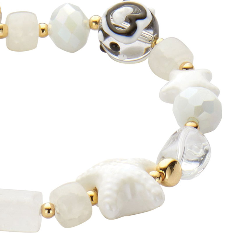 Biba Armband met Schelpen Wit - 55234