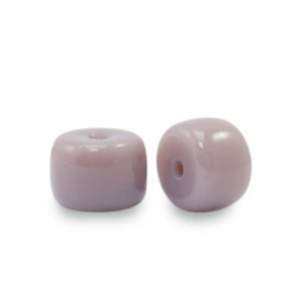 Glaskralen rondellen 6mm heather purple (per stuk)