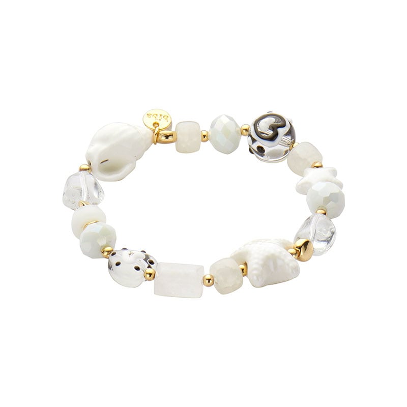 Biba Armband met Schelpen Wit - 55234