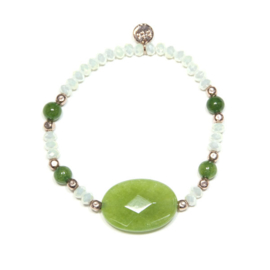Biba armband groen met steen