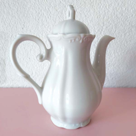 Brocante koffiepot wit