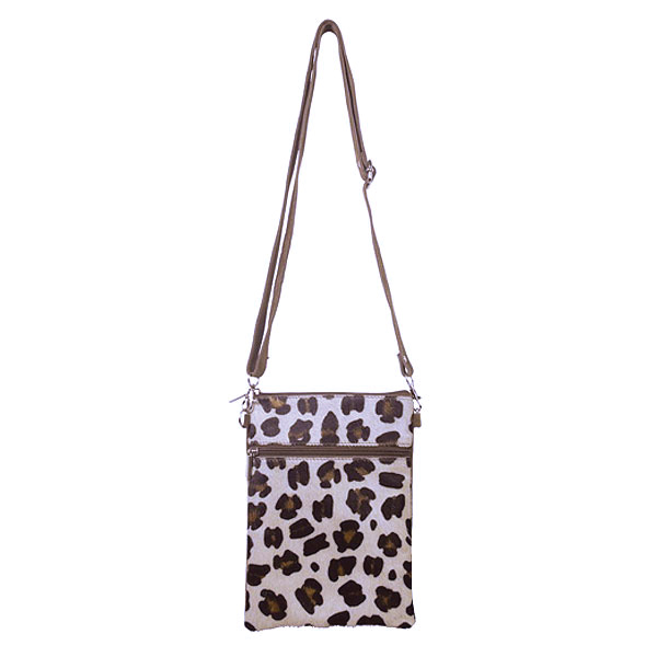 Leren Schoudertas Bruin - Panterprint