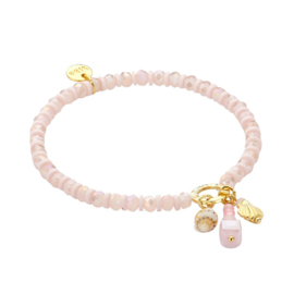 Biba Bedelarmband Roze & Goud - 55222
