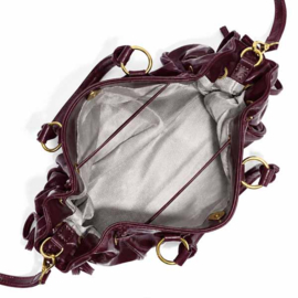 Schoudertas lakleer burgundy - Milano