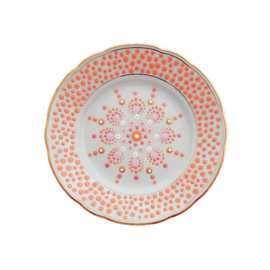 Wandbord roze, peach en goud