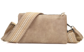 Schoudertas en Crossbody Tas Taupe – Sheffield
