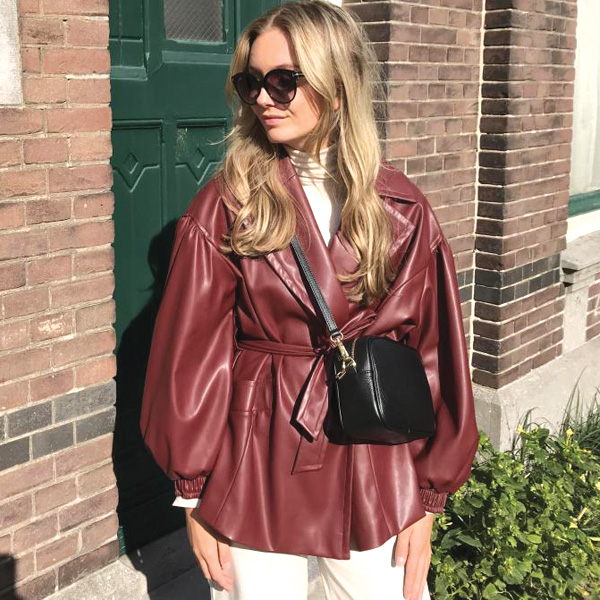 Leren Crossbody Tas Zwart - Good to be Back