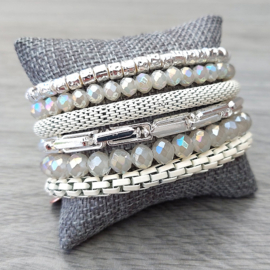Biba metalen armband wit