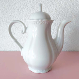 Brocante koffiepot wit