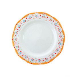 Gekleurd bordje goud en blauw