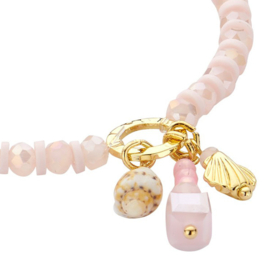 Biba Bedelarmband Roze & Goud - 55222