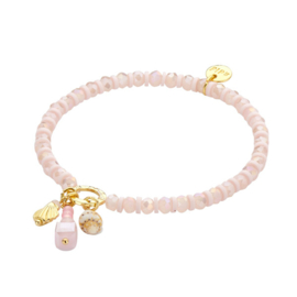 Biba Bedelarmband Roze & Goud - 55222