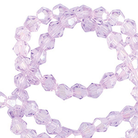Facet glaskraal 6mm bicone victorian purple (per stuk)