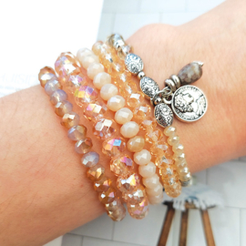 Biba armband munt beige