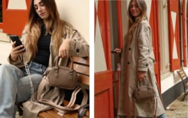 Schoudertas en Handtas Taupe - Miami