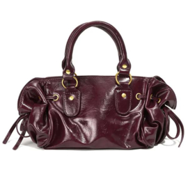 Schoudertas lakleer burgundy - Milano