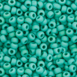 Miyuki rocailles 3mm 8/0 opaque matte turquoise green (5 gram)
