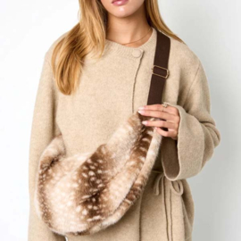 Schoudertas bambi print bruin - Bambi Chic