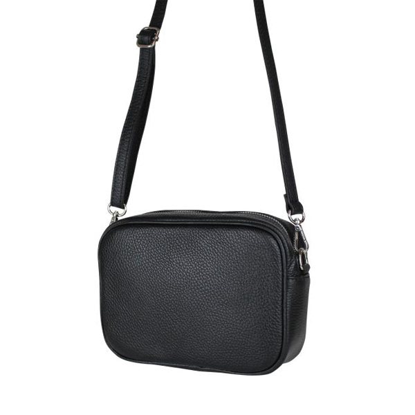 Leren Crossbody Tas Zwart - Good to be Back