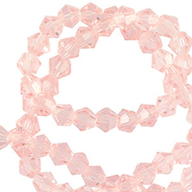 Facet glaskraal 6mm bicone azalea pink (per stuk)