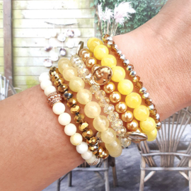Biba armband geel rosegoud