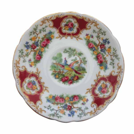 Rood bordje met vogels