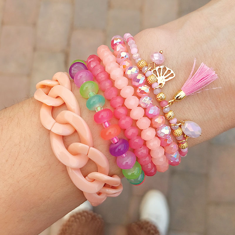 Biba Armband Roze - 55362-6mm
