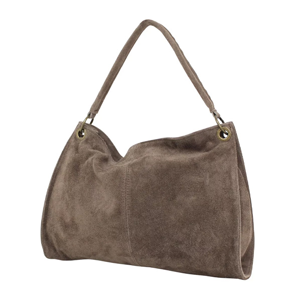 Suède Schoudertas Taupe - Madly in Love