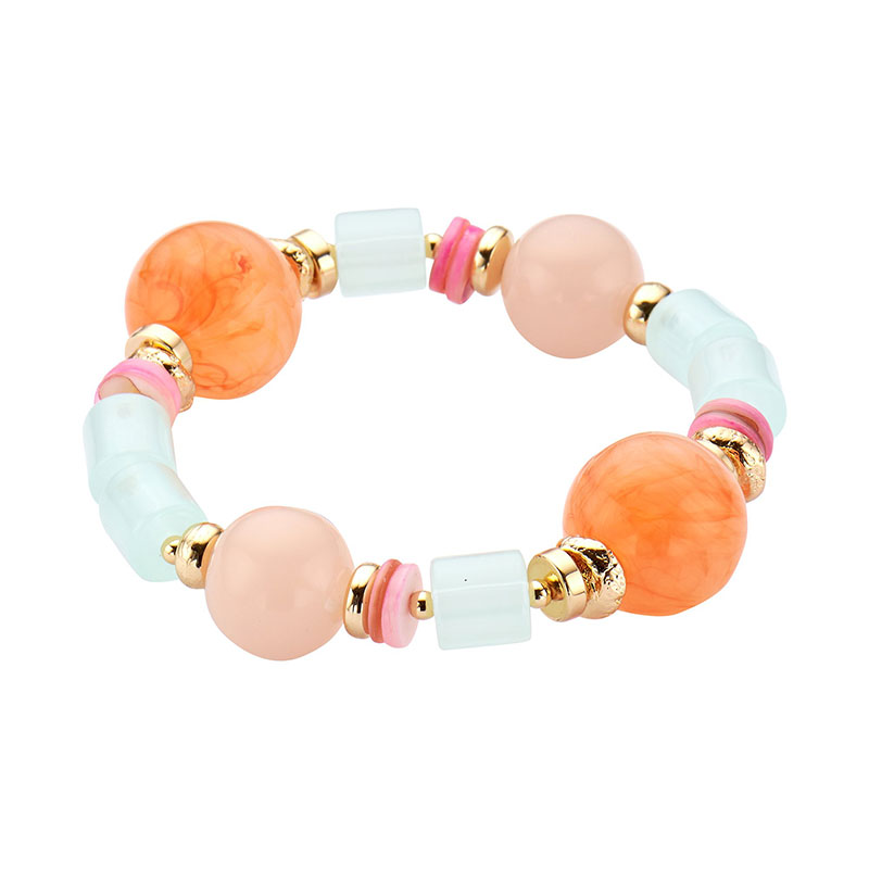 Biba Kralenarmband Blauw, Roze en Oranje – 55372
