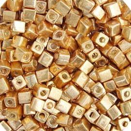 Miyuki square beads cubes 4mm goud (5 gram)