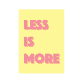A2 poster geel Less is more