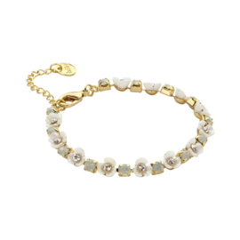 Biba armband bloemen wit