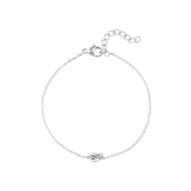 Stainless steel armband knoopje zilver
