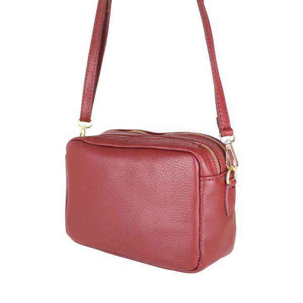 Leren Schoudertas Bordeaux Rood - Eyes on You