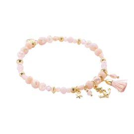 Biba armband bedels roze goud
