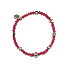 Biba armband rood roségoud
