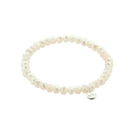 Biba armband 6mm grijs beige