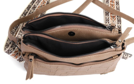 Crossbody en Schoudertas Taupe - Brussel